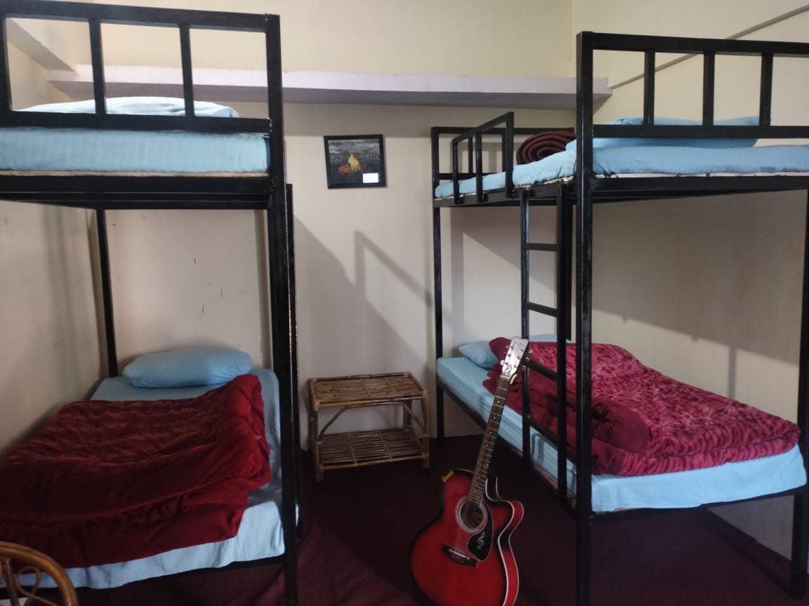 hostel bunk bed image